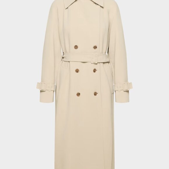 NWT Aritzia The Magnolia Trench Coat - Crepette Marcona Beige S - Picture 7 of 12